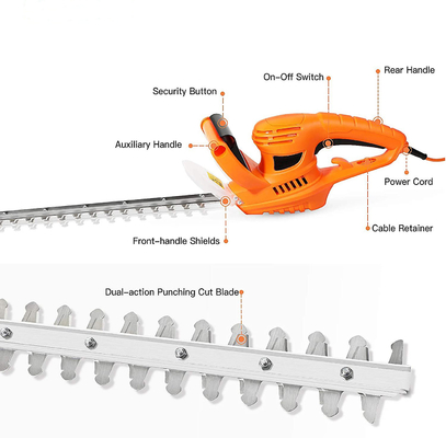 500W 510mm Blade Electric Garden Hedge Dan Branch Cutter ABS Case