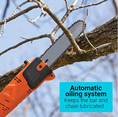 6.5A 2.65m Garden Electric Chainsaw 10 Inch Electric Pole Saw 9.5Ft Untuk Cabang