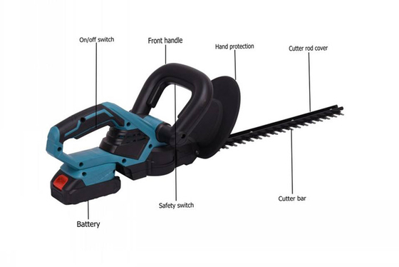20V Protable Rechargeable Hedge Trimmer 1750r/Min Tree Handheld Cordless Double Action Blade