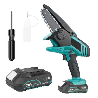 Pemotong Kayu Cordless Brushless Electric Portable Chainsaw 24V Baterai Rautan