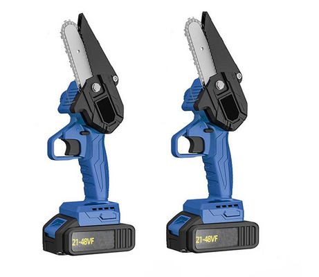 10 Inch 20V Brushless Portable Chain Saw Kit Baterai Isi Ulang Mini Lithium 2.0Ah