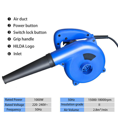 20V 3 In 1 Electric Garden Blower Tabung Disesuaikan Daun Genggam Listrik 50 Sampai 130MPH