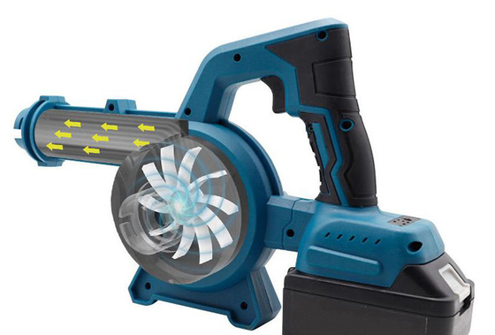 Blower Taman Listrik Tanpa Kabel Bertenaga Baterai Vakum Daun Listrik 20V 2.0Ah 680W