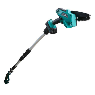 450w Mini Cordless 8 Inch Garden Electric Chainsaw Pemangkas Pohon Jangkauan Panjang yang Dapat Diperpanjang