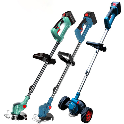850W 24V Cordless Grass Brush Trimmer Dengan Swing Plastic Blade Untuk Pekerjaan Taman