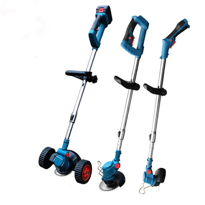 850W 24V Cordless Grass Brush Trimmer Dengan Swing Plastic Blade Untuk Pekerjaan Taman
